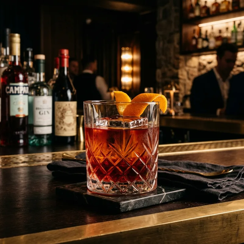 Contemporary Negroni Cocktail